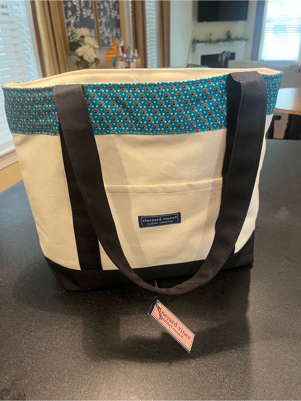 NWT Vineyard Vines Jacksonville Jaguar’s Heritage Canvas Tote
